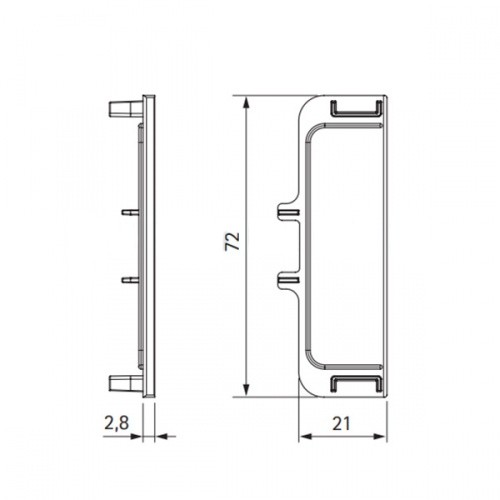 Комплект закрытых заглушек для 80/G1.3AL.29, матовое золото