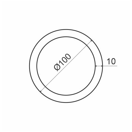 Ручка-наклейка круглая для профиля (161,162,163, 164), d=100мм, латунь