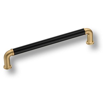 Ручка-скоба, 4681 0160 GB-AL6, 160мм, металл, матовая латунь/черный