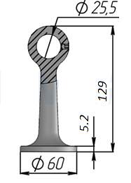 R-50 Держатель промежуточный большой, хром, CMF