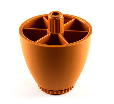 Опора регулируемая пластмассовая, Ø60мм, h=50-65мм, с пазом под отвертку, бежевый