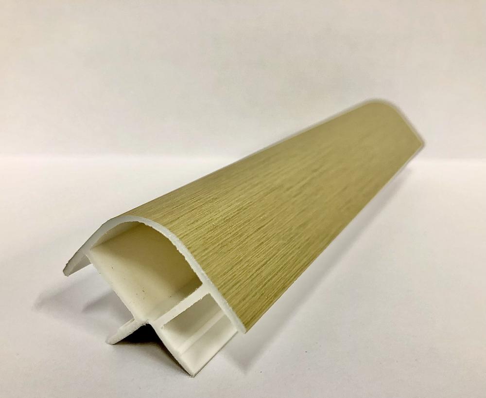 Угол 90* для цоколя универсальный, h=150мм, пластик, золото шлифованное (38), Россия