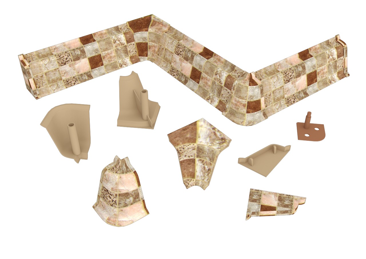 К-т д/плинтуса LB37 модена крашеный (1внутр+1внеш+2загл)