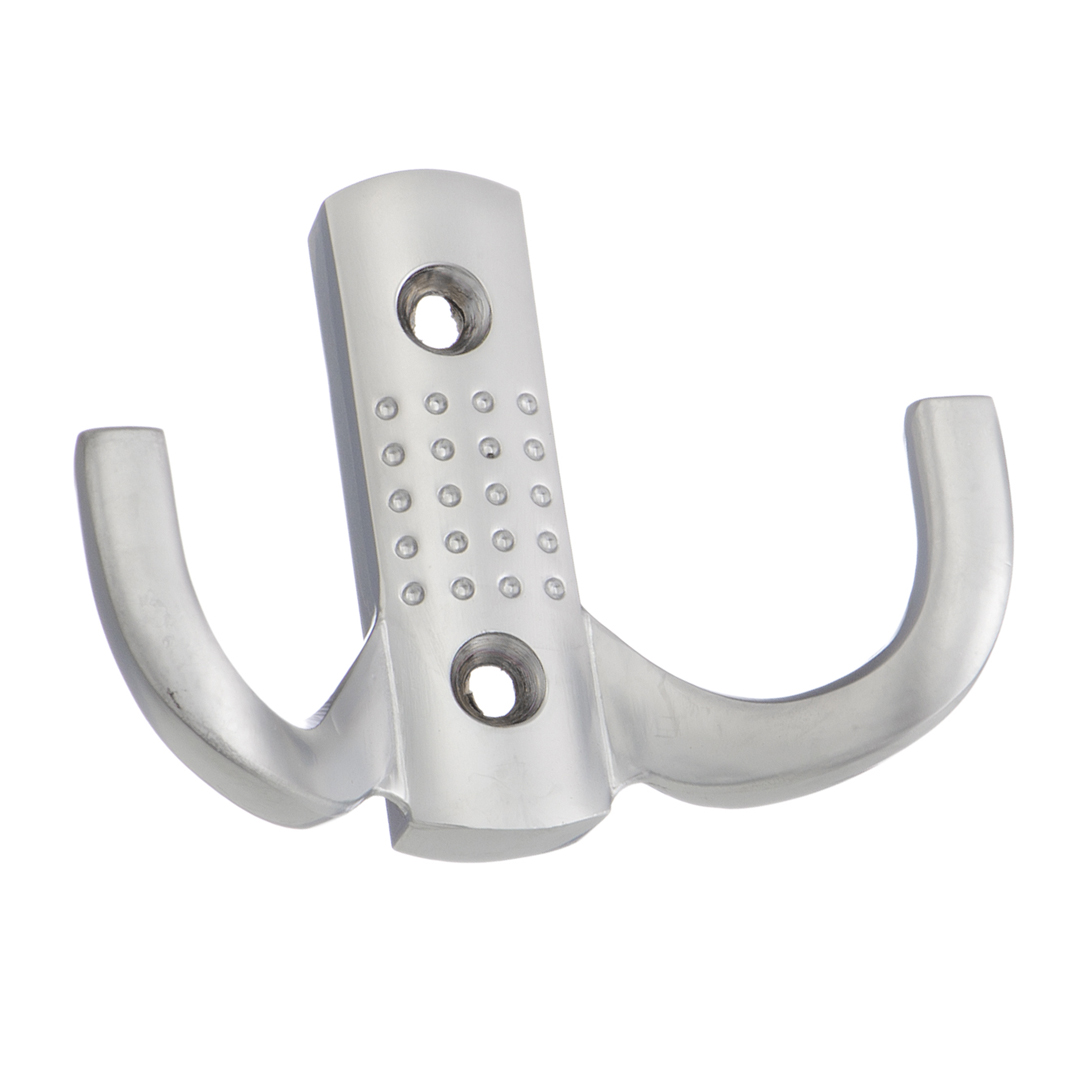 Крючок, KR 0060, двухрожковый, матовый хром