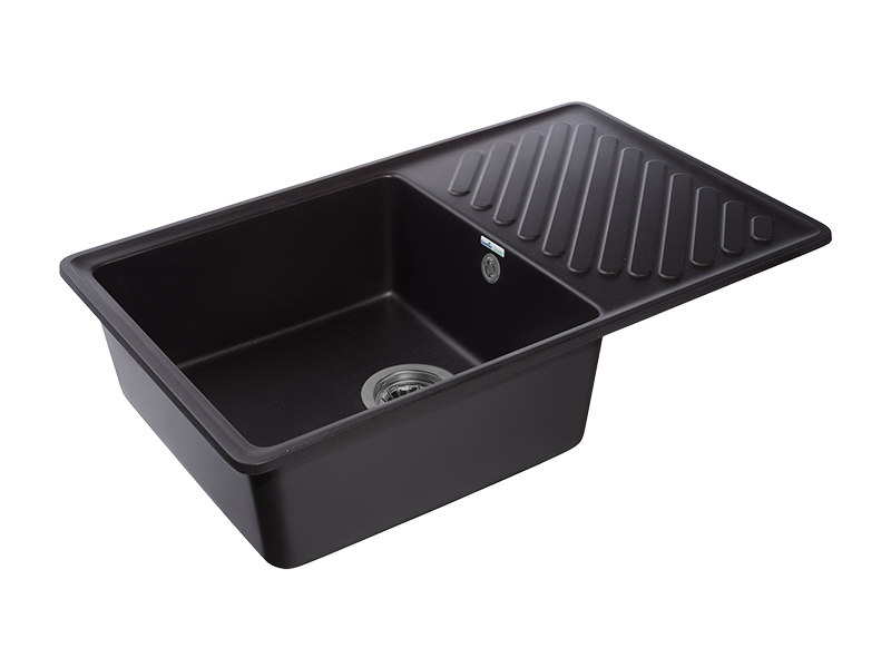 Мойка GranFest QUARZ 52, 753х476 мм, черный (прямоугольная, без сифона)
