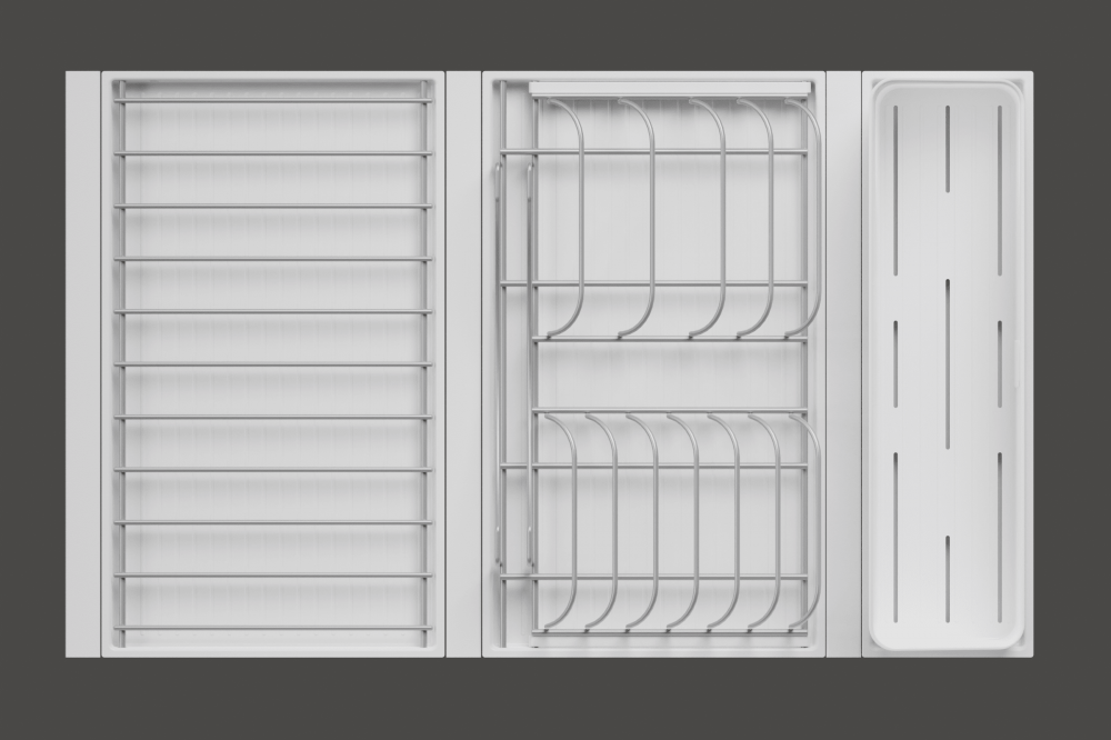 Сушка выкатная 800мм, Дайнинг Агент Ф134, с направл., во внутр. ящ, титан, Kessebohmer