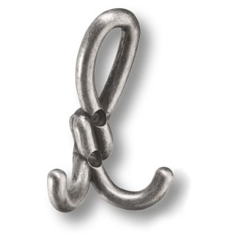 Крючок, Dugum Hook Small-Silver, двухрожковый, металл, серебро