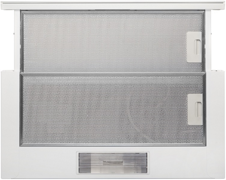 Вытяжка встраиваемая телескопическая Helena White Glass, 60 см, б/уг. фильтра, белый, Konigin