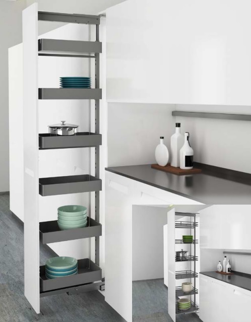 Навесная полка OLONA 400, дно HDF, в шкаф 400 мм, антрацит