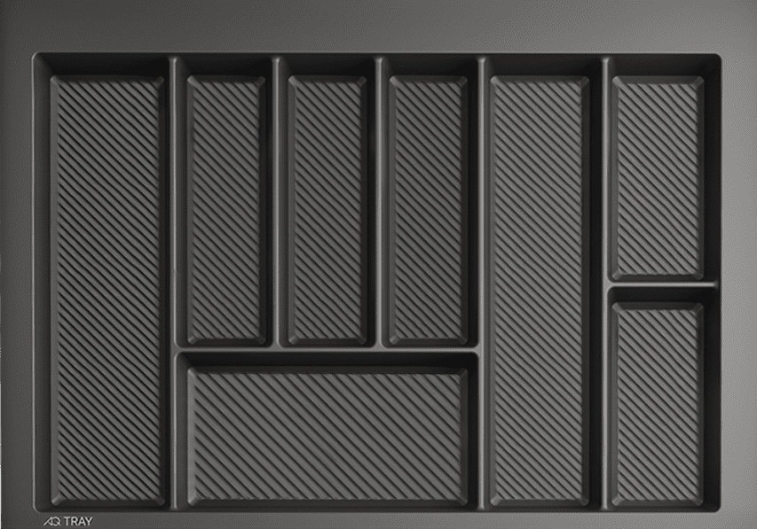 Лоток для кухонных принадлежностей TRAY 700, 590-650х420-490мм, графит, AQ
