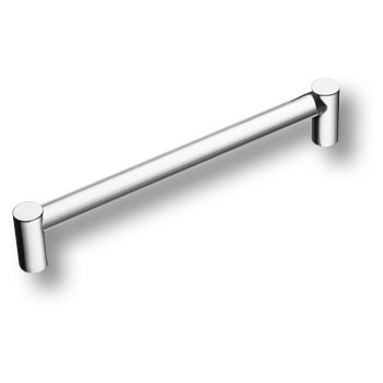 Ручка-скоба, BU 016.160.07, 160мм, металл/стекло, глянцевый хром