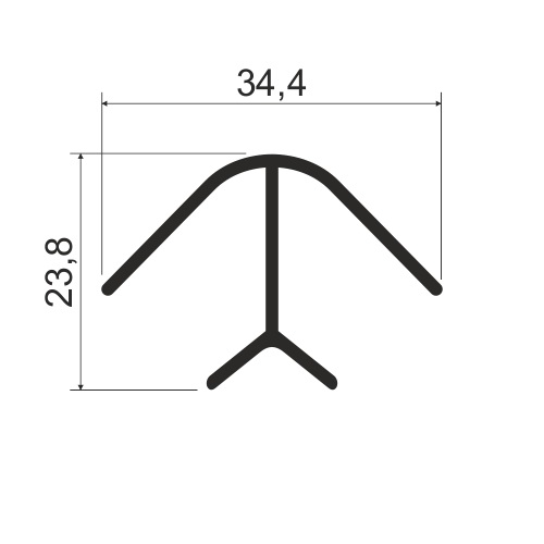 Угловой элемент для цоколя, L=4000мм, А00 серебро