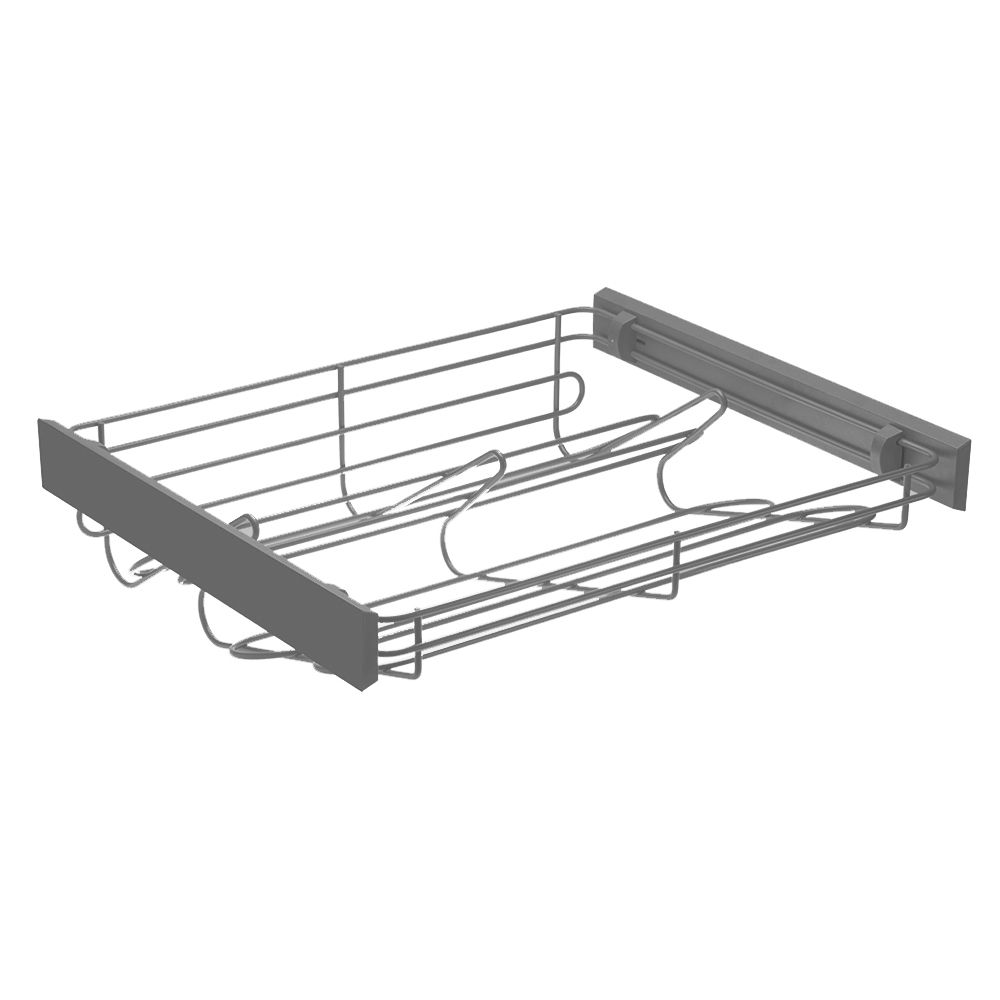 Полка для обуви SMART, 700мм, 460х660х152мм, без направляющих, сталь, графит