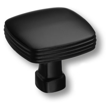 Ручка-кнопка, 12-Matt Black, 31х35х35мм, металл, черный матовый