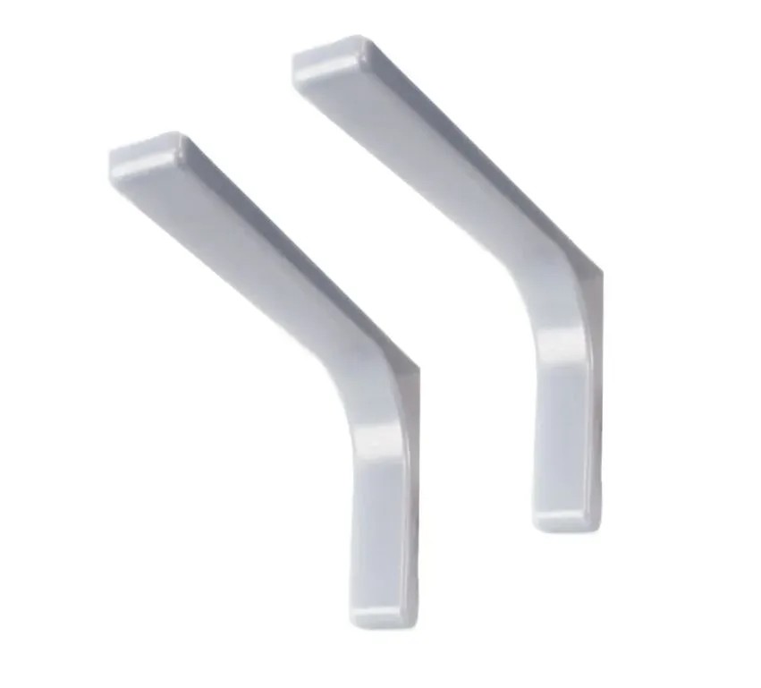 Полкодержатель Г-образный, L=240мм, сталь/пластик, серый, без крепежа, Китай