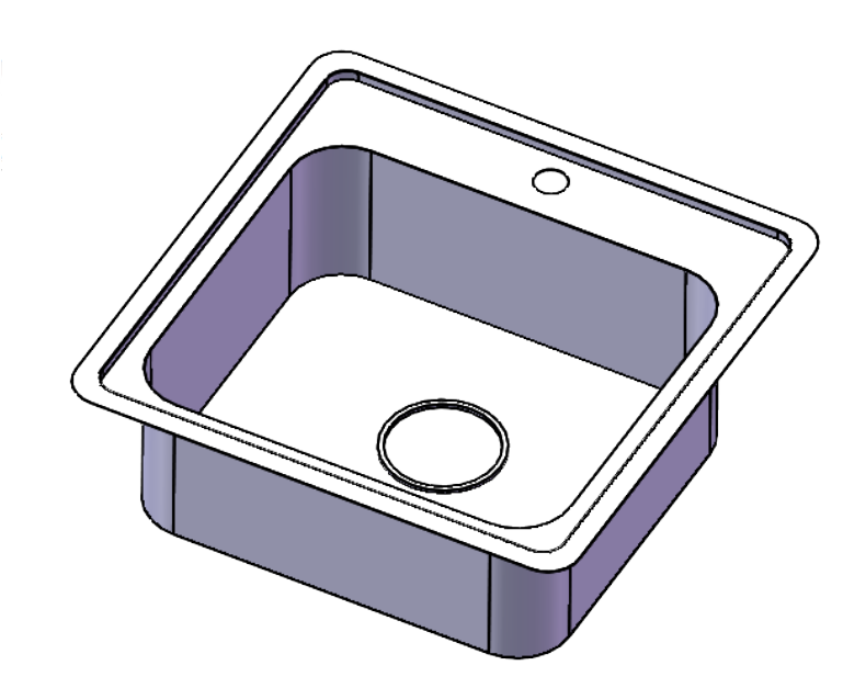Мойка врезная, 480х480х160х0,6мм, глянец, универсальная+сифон, CMF