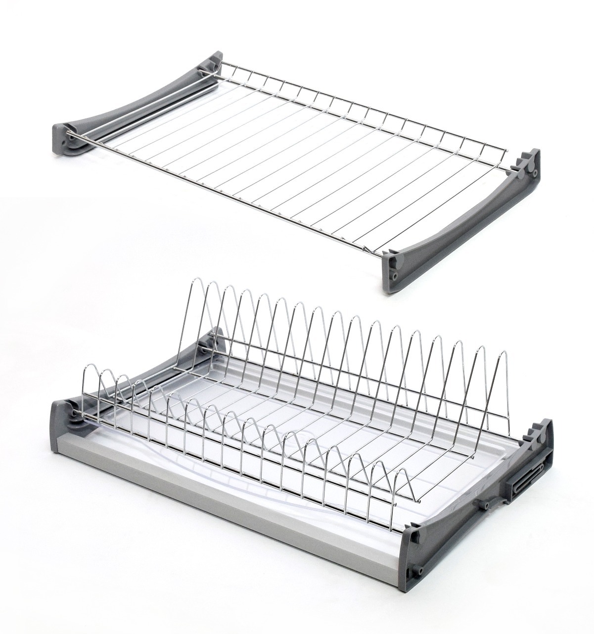Сушка 2-х ярусная, 900мм, 1 поддон, с рамой, с креплениями, хром, HISSEN