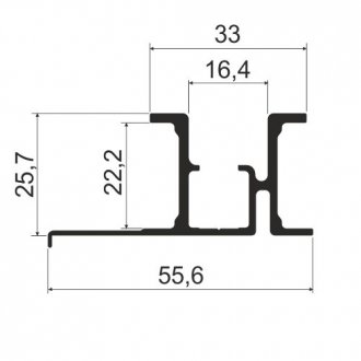 Направляющая нижняя L=5000мм, серебро