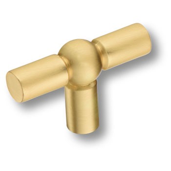 Ручка-кнопка, 6860-020, 30х14х46мм, металл, матовая латунь