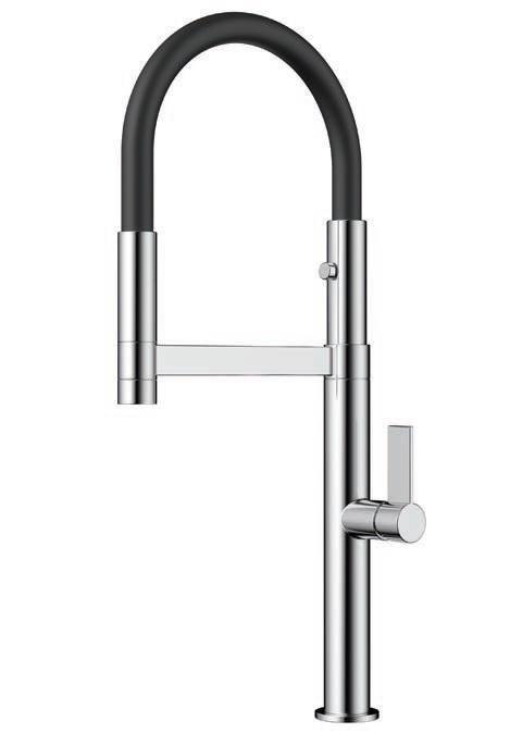 Смеситель Osaka C-BL, латунь, хром/черный