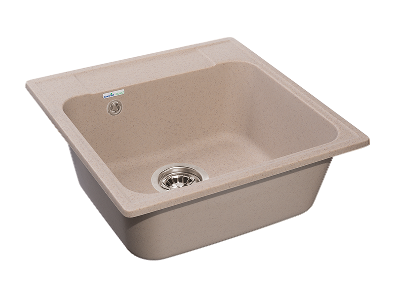 Мойка GranFest QUARZ 48, 478х478 мм, песочный (квадратная, без сифона)