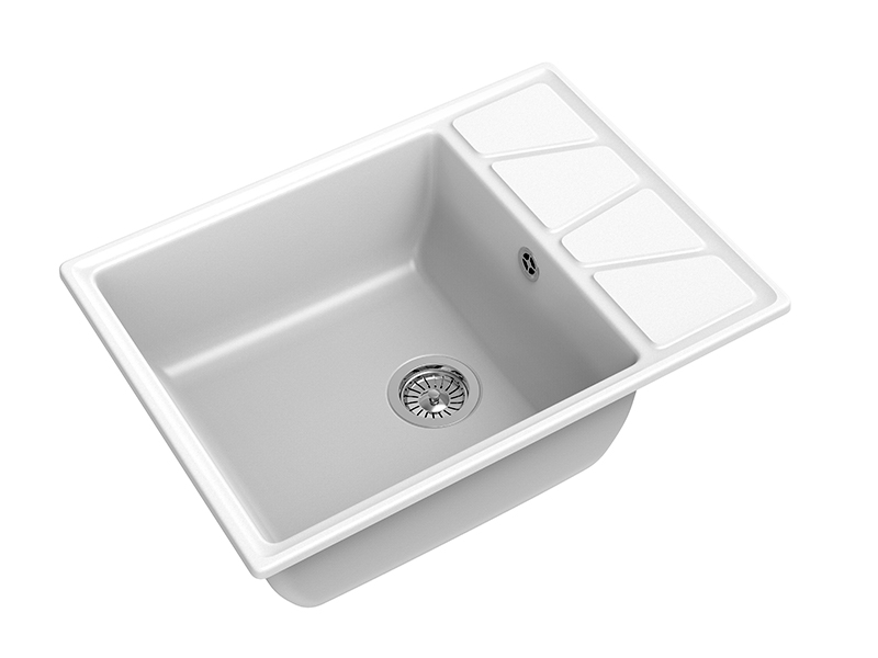 Мойка GranFest VERTEX V-680L, 680х500 мм, иней