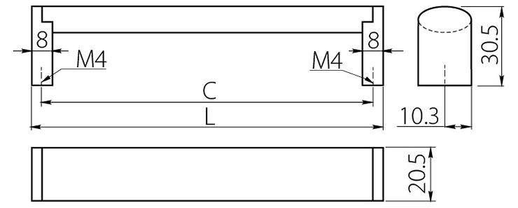 Ручка-скоба, UZ-682, 480мм, металл, инокс