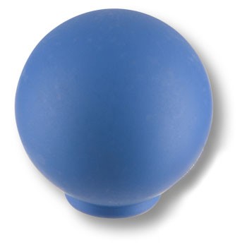 Ручка-кнопка, 626AZX, d=29мм, пластик, голубой матовый, "Шар"