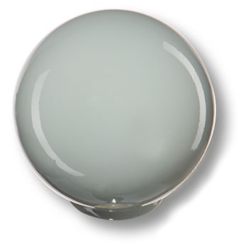 Ручка-кнопка, 626GR, d=24мм, пластик, серый глянцевый, "Шар"