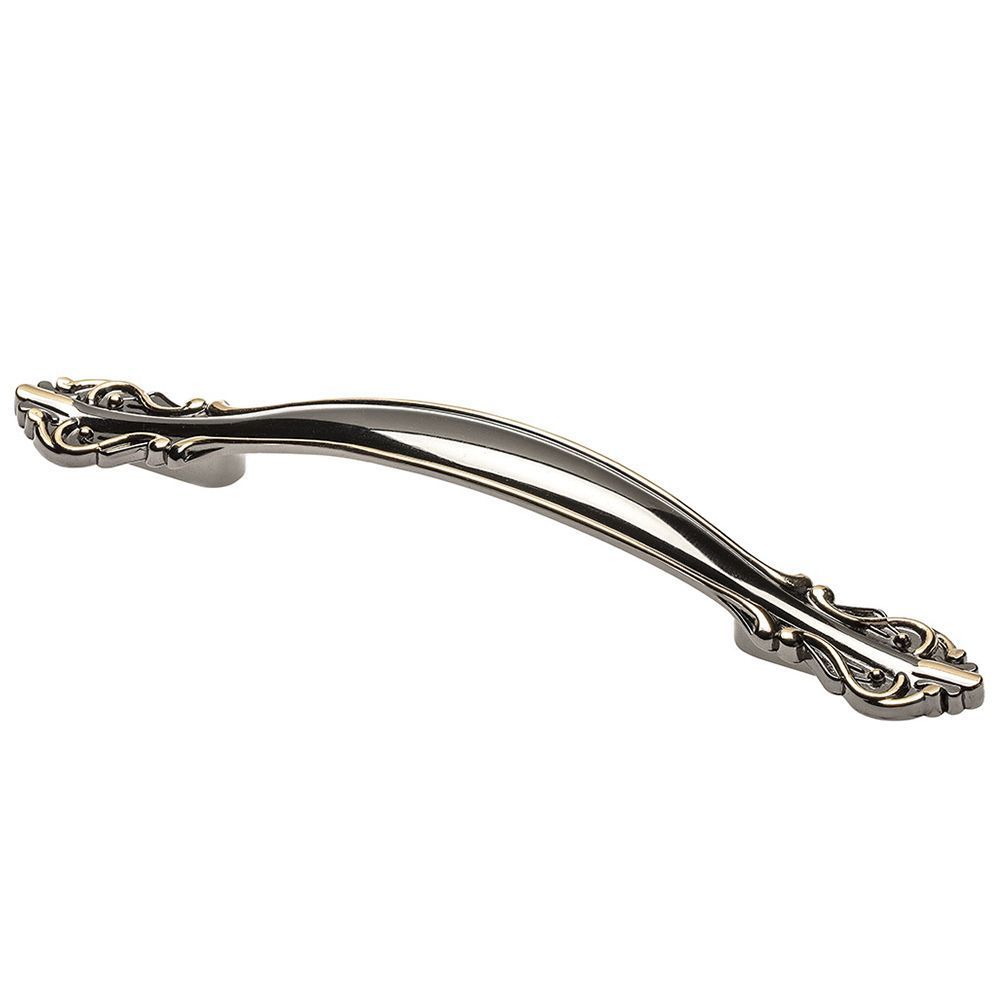 Ручка-скоба, WERONA, 96мм, металл, черный хром/золото