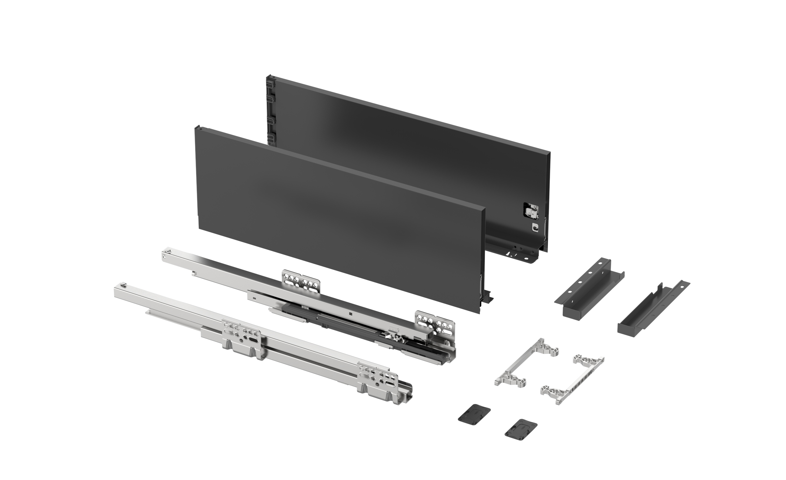 Ящик тонкостенный Nova Tech, L=350мм, H=167мм, темно-серый, HISSEN