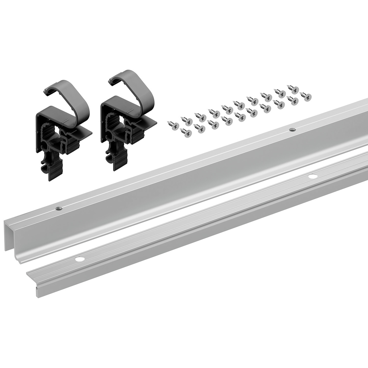 Комплект профилей WingLine L, L=2400мм, с перфорацией, с ниж. направ. проф, алюминий анодированный