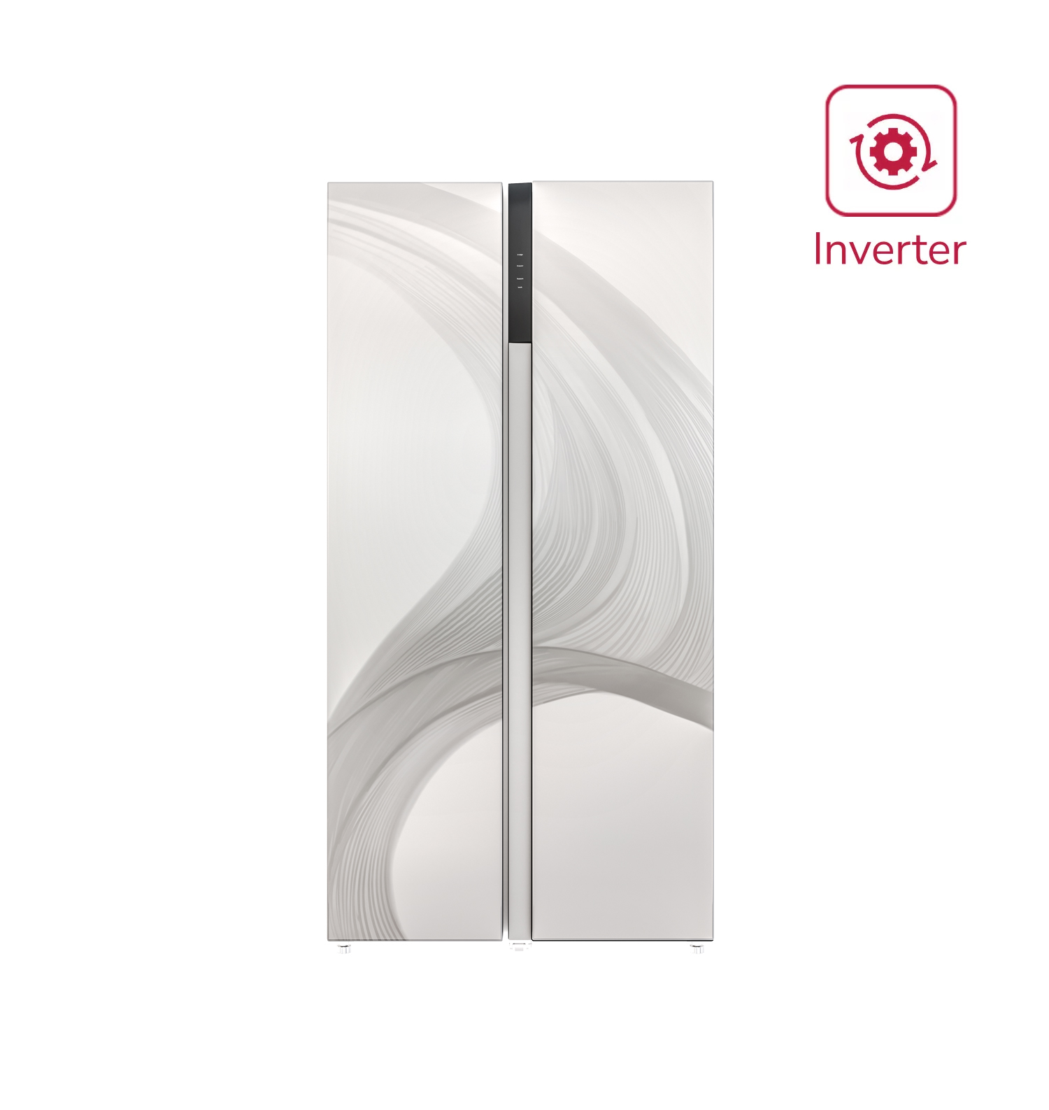 Холодильник отдельностоящий двухкамерный LSB530GLID WIND, золотистый/стекло, Lex