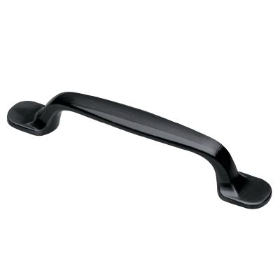 Ручка-скоба, UZ-12, 96мм, металл, черный матовый