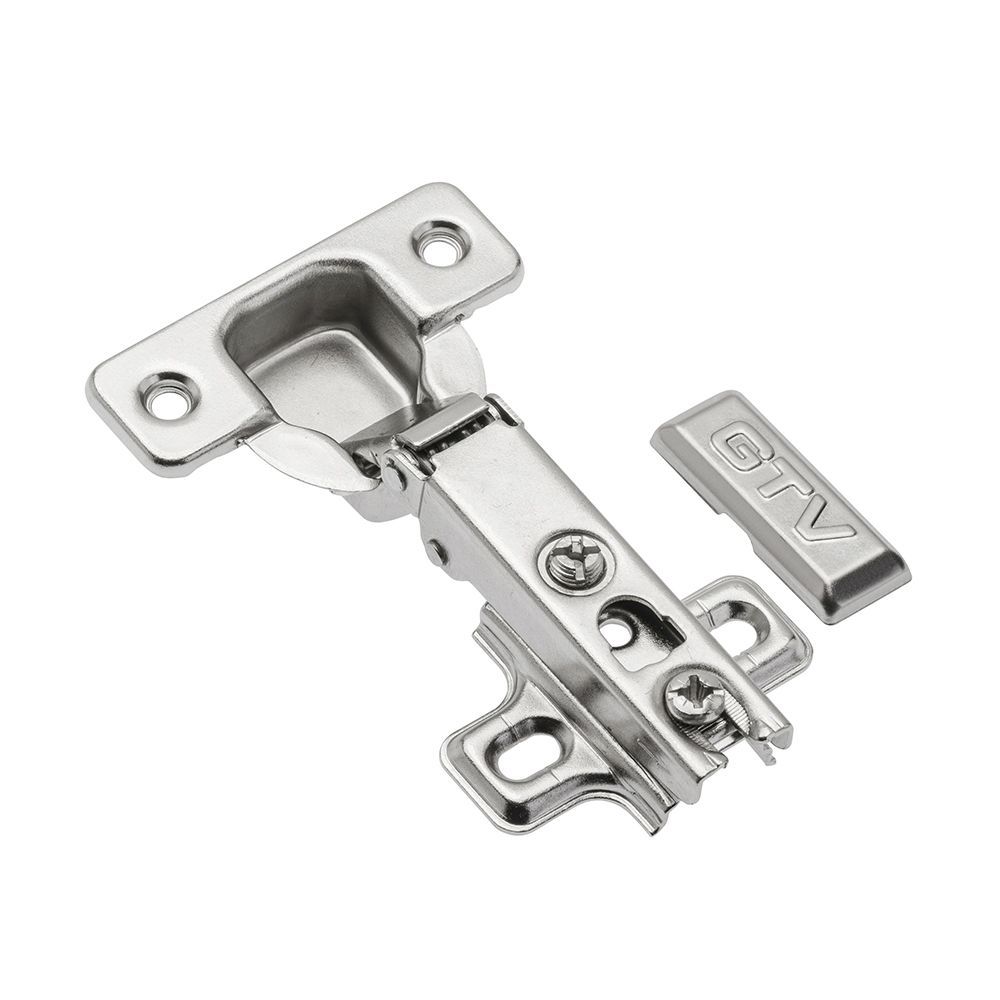 GTV Петля накладная, с планкой 0мм, самооткрывающаяся, с обратной пружиной, БЕЗ еврошурупа, 45мм