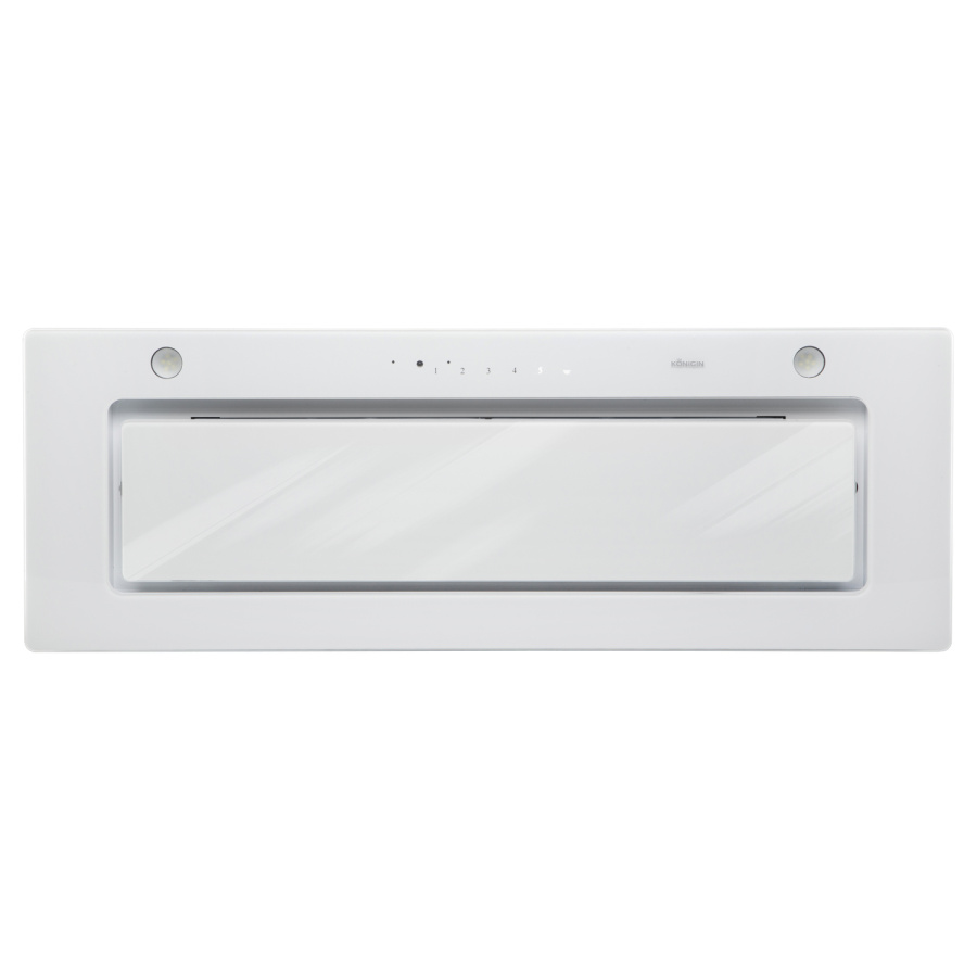 Вытяжка полновстраиваемая Falcon White Glass 80, 80см, с угольным фильтром, белый, Konigin