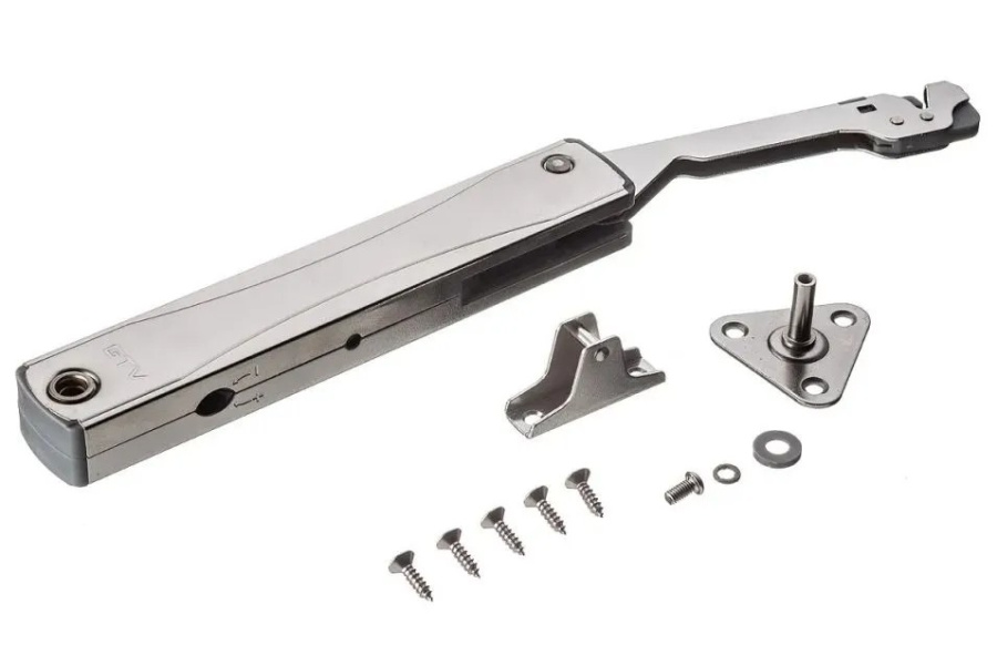 Кронштейн MINILIFTNEW MEDIUM, без доводчика, для фасада 3,5-4,5кг, сталь, хром, GTV