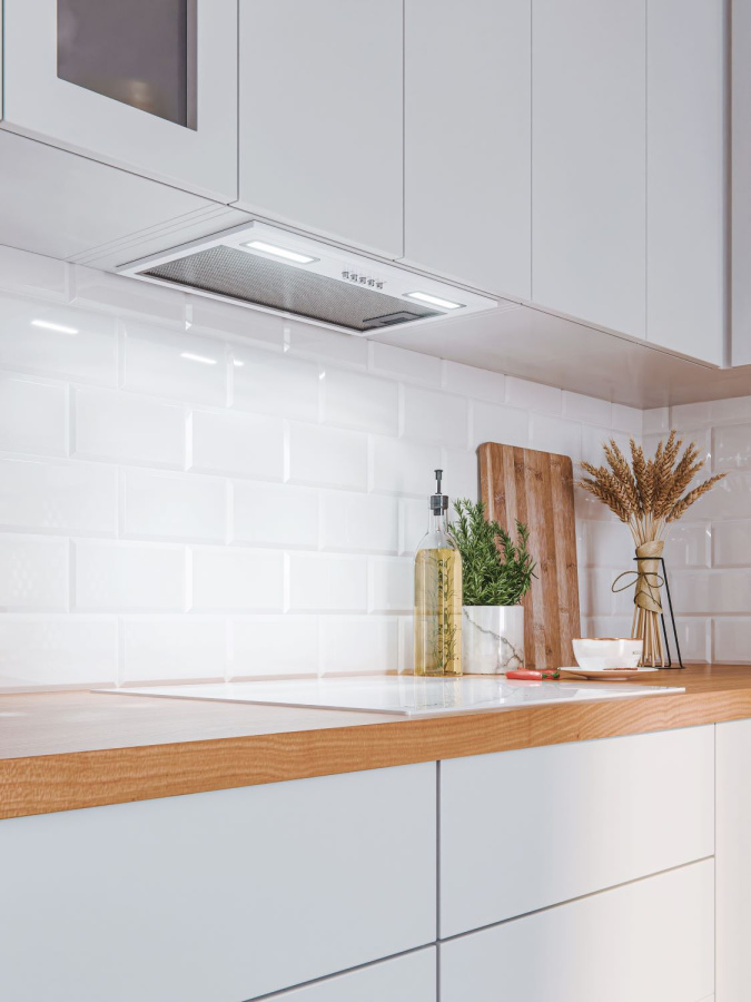 Вытяжка полновстраиваемая HYPER 600 LIGHT WH, 60см, б/угольного фильтра, белый, Lex