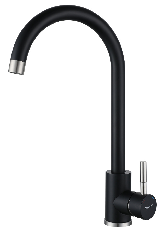 Смеситель GranFest Quarz Z-5410, черный (без подводки)