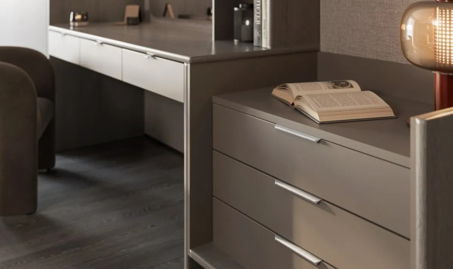 Ручка торцевая, HEXA, 160/190мм, металл, шлифованная сталь, GTV