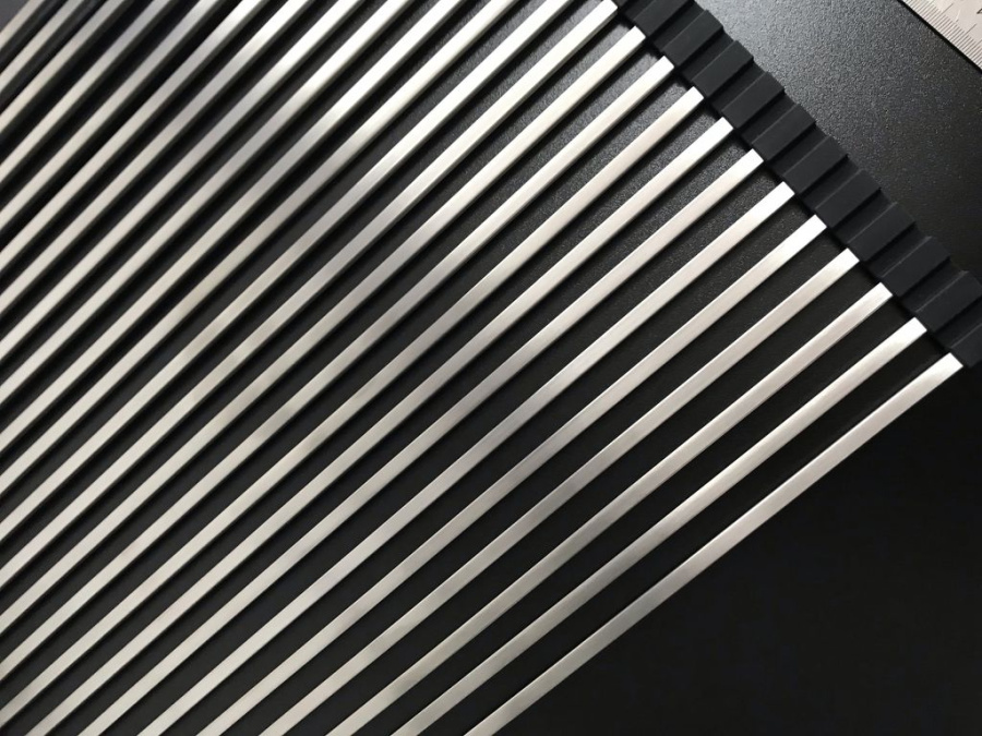 Ролл-мат для мойки с силиконом ROLL-02-IN, нержавеющая сталь/черный