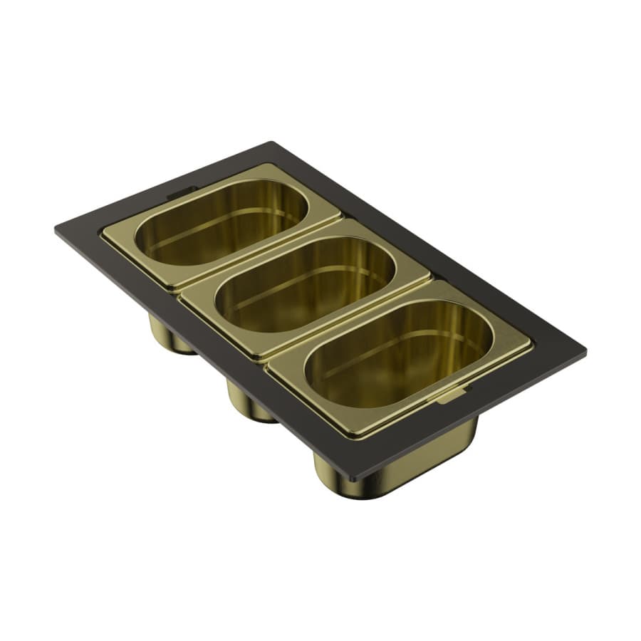 Контейнер DC-04-3-LG, 376x220x65мм, нержавеющая сталь, светлое золото