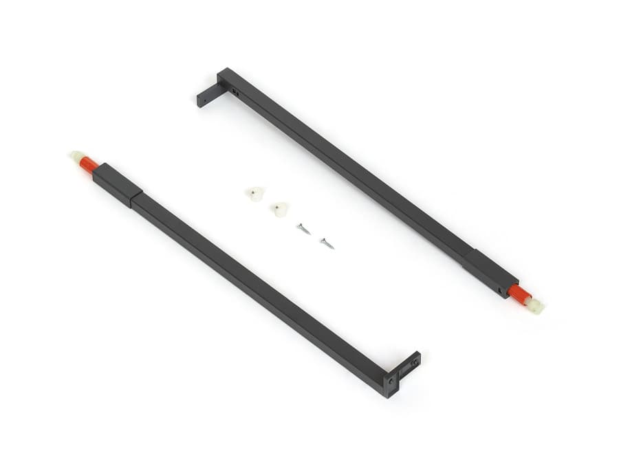 Рейлинг FLOWBOX квадратный, для деревянной задней панели, 550мм, антрацит, Samet