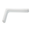 Полкодержатель Г-образный, L=180мм, сталь/пластик, белый, без крепежа (компл. 2шт), GTV