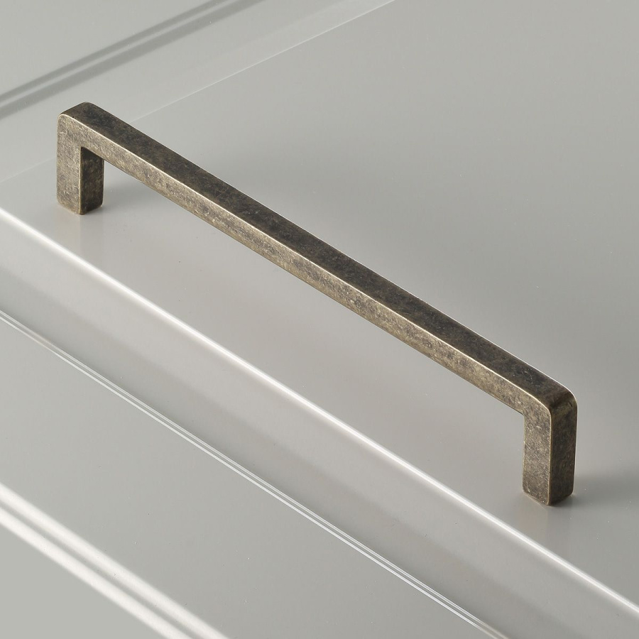 Ручка-скоба, BAGIO, 128мм, металл, античная латунь