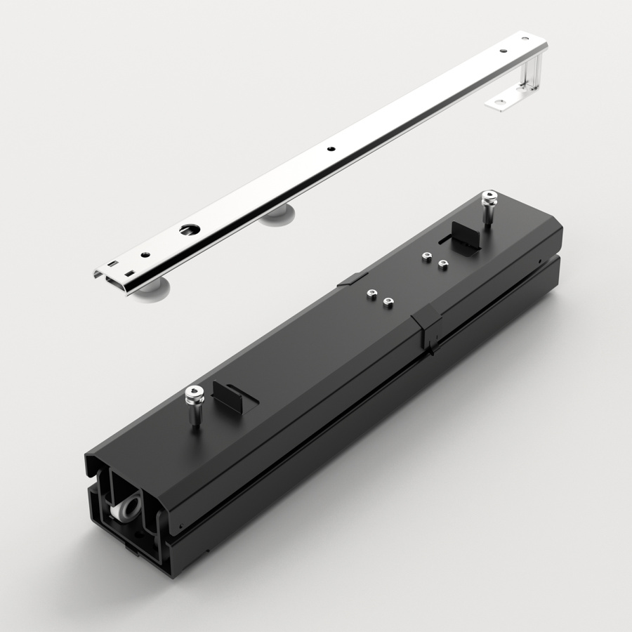 Комплект направляющих OLONA с демпфером Silent System для закрывания, 100 кг, антрацит