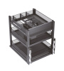 Корзина 300мм, 2 яруса, 239x467x500мм, ниж. дон. крепл., полн. выдв., с доводчиком, антрацит, Jet