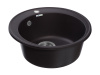 Мойка GranFest QUARZ 08, d=480 мм, черный (круглая, без сифона)