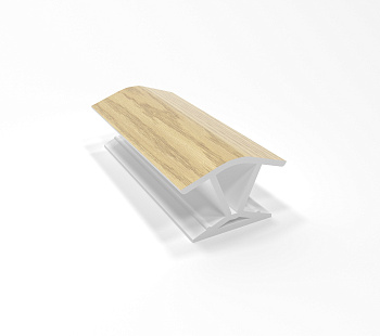 Угол 135* для цоколя универсальный, h=150мм, пластик, дуб горный, Россия