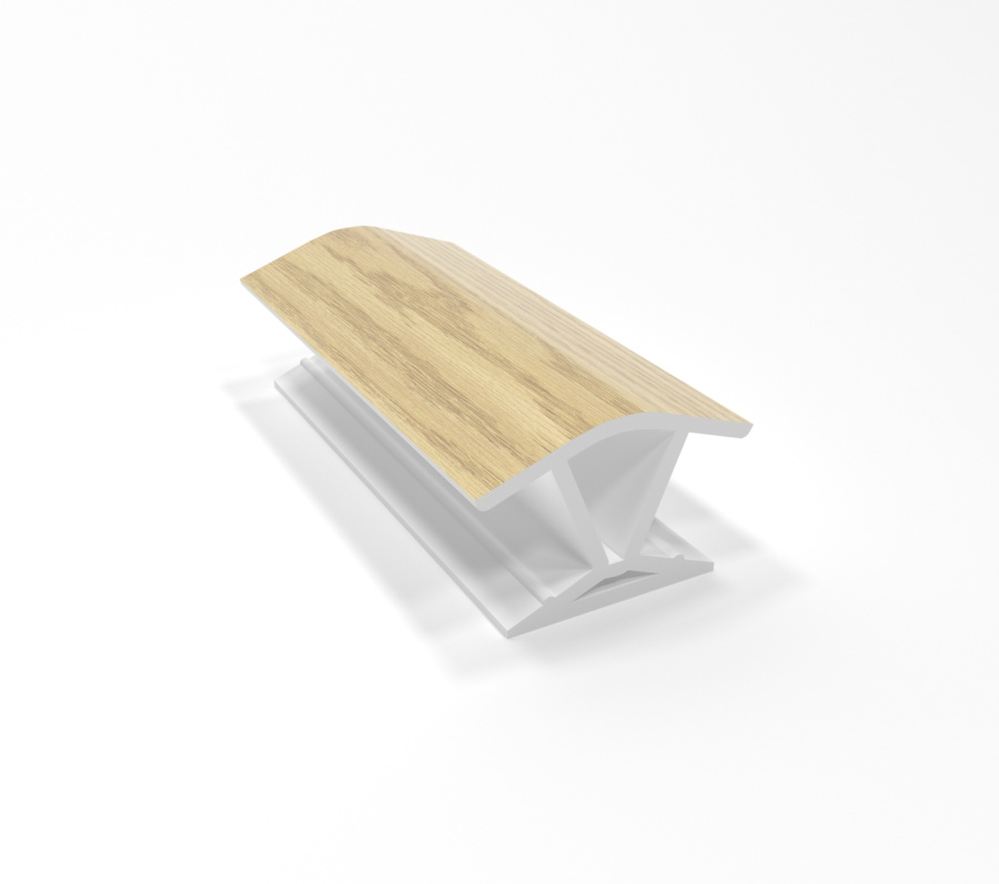 Угол 135* для цоколя универсальный, h=150мм, пластик, дуб горный, Россия